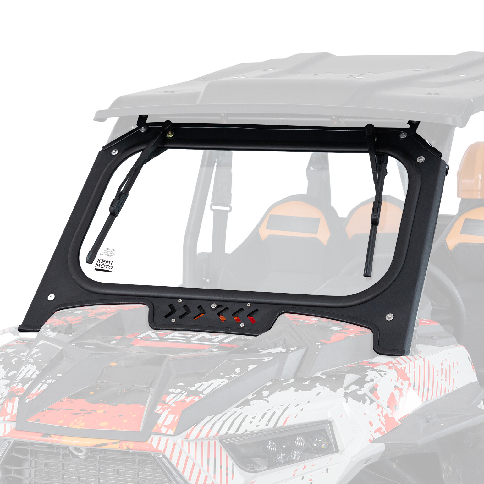 Glass Windshield W/ Sliding Vents+Dual Manual Wipers for RZR XP 1000/4 2019-2023