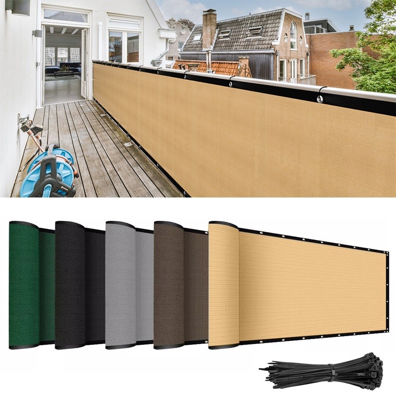 4' 5' 6'x50' Windscreen Privacy Fence Screen Shade Cover Fabric Mesh Garden Tarp