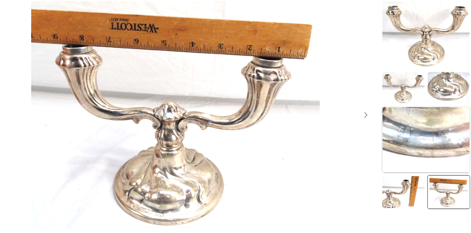 ✡REAL Jewish German ANTIQUE RARE SHABBAT judaica silver candle holder candelabra