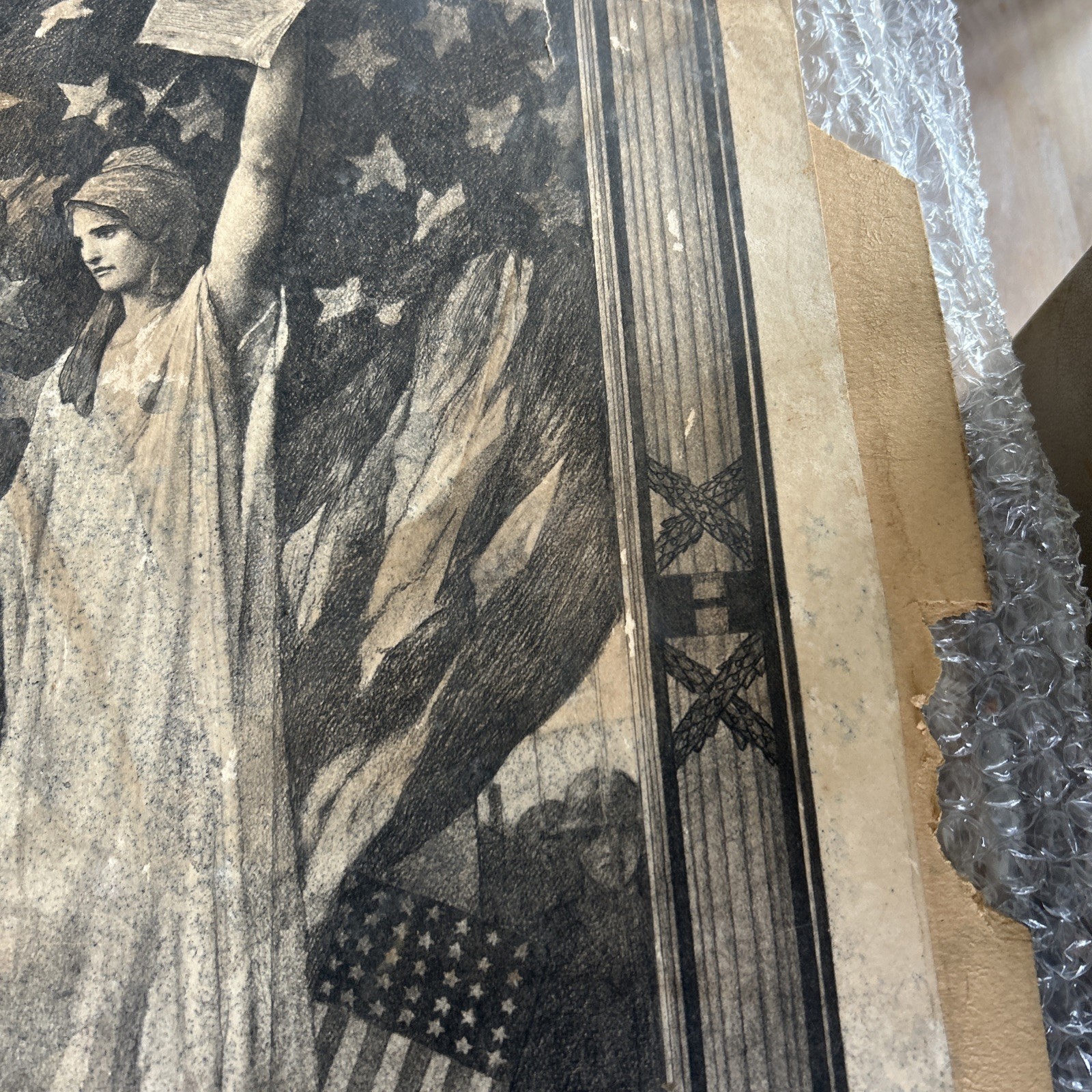 Antique Original WW1 Military Infantry Company Wounded In Action Letter