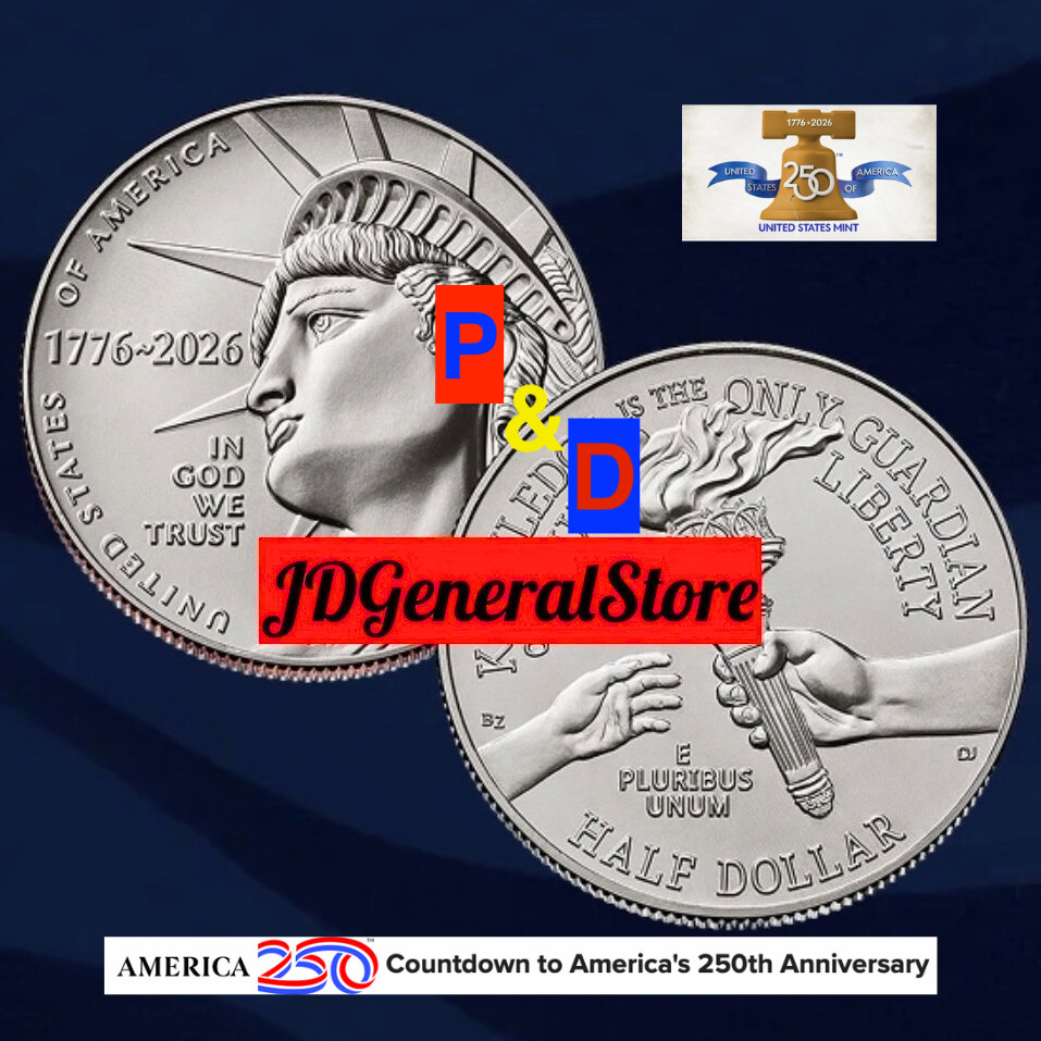 2026 P & D LIBERTY HALF DOLLAR Semi-Quincentennial (2 COINS) ⭐SHIPS FREE TODAY⭐
