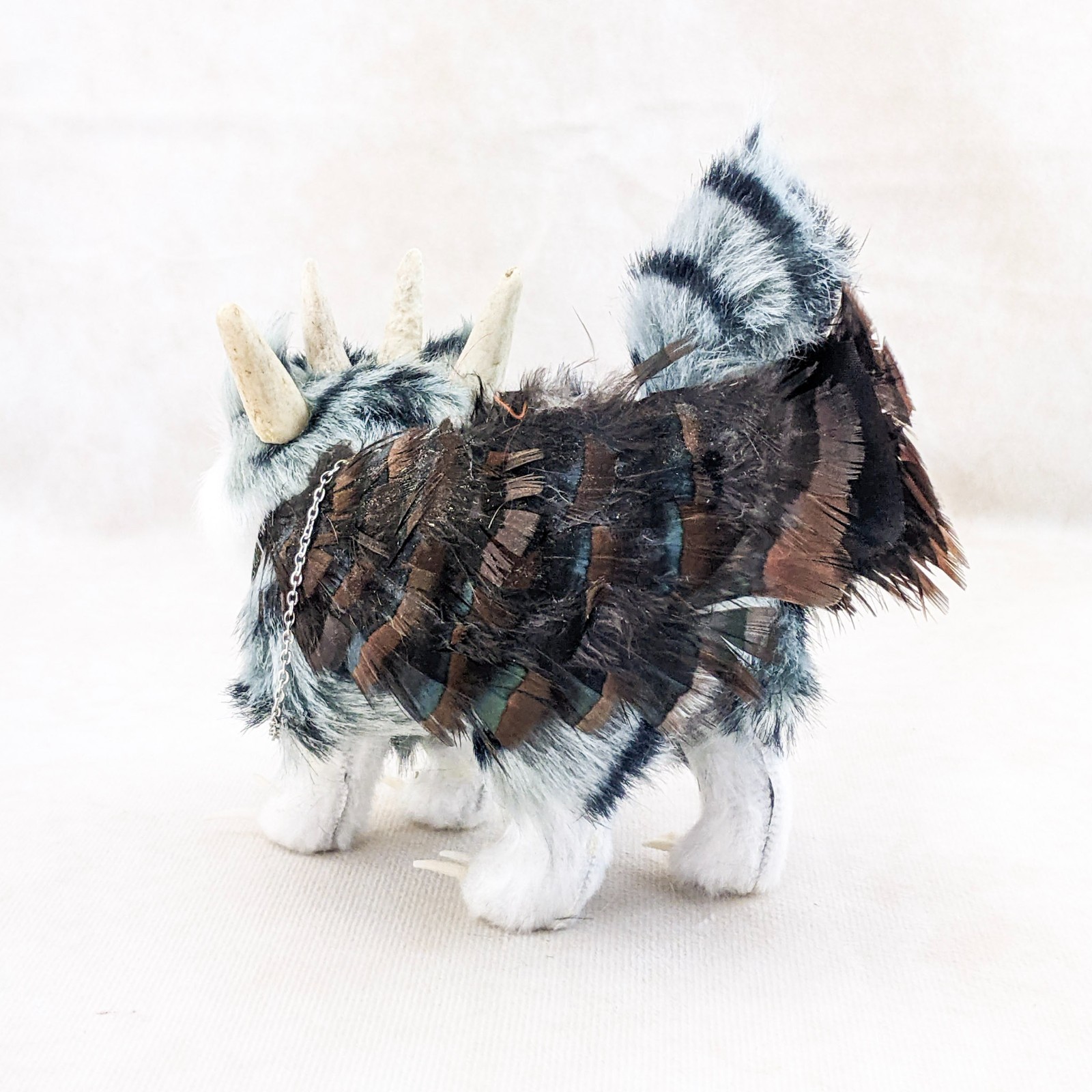 Faux Monster Cat Cryptid display Purogriff cousin to Hippogriff oddities gift