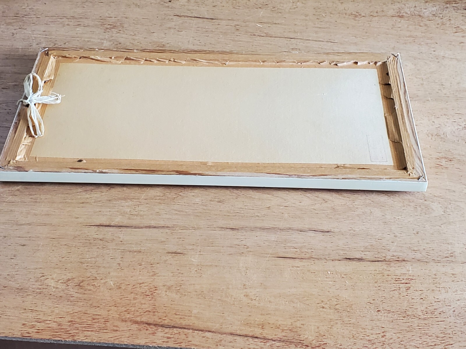 Mountain Scene Church Wall Art Hanging Decor Unsure Unusual Vintage Bamboo Inlay