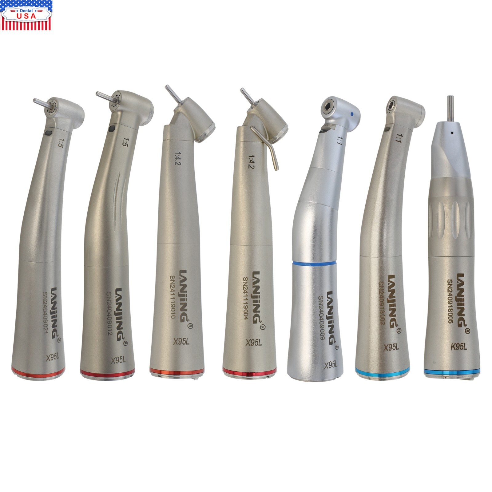 Dental Electric Handpiece 1:5 1:1 1:4.2 Contra Angle Surgical Increasing LED NSK