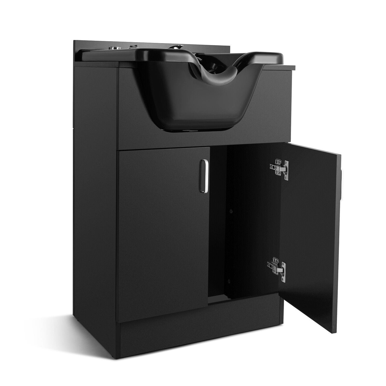 Backwash Sink Station Shampoo Bowl Beauty Spa Salon Hair Barber Equipment Black