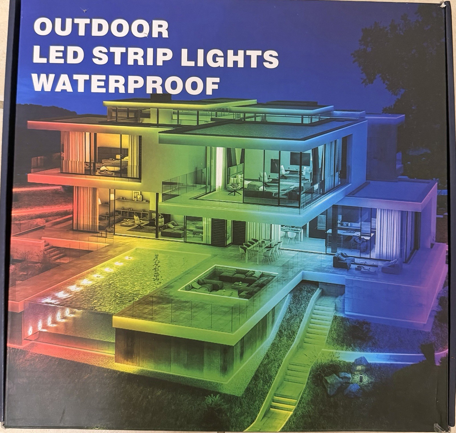 Outdoor Waterproof Multicolor LED Light Strip IP68 App & Remote Control Adhesive