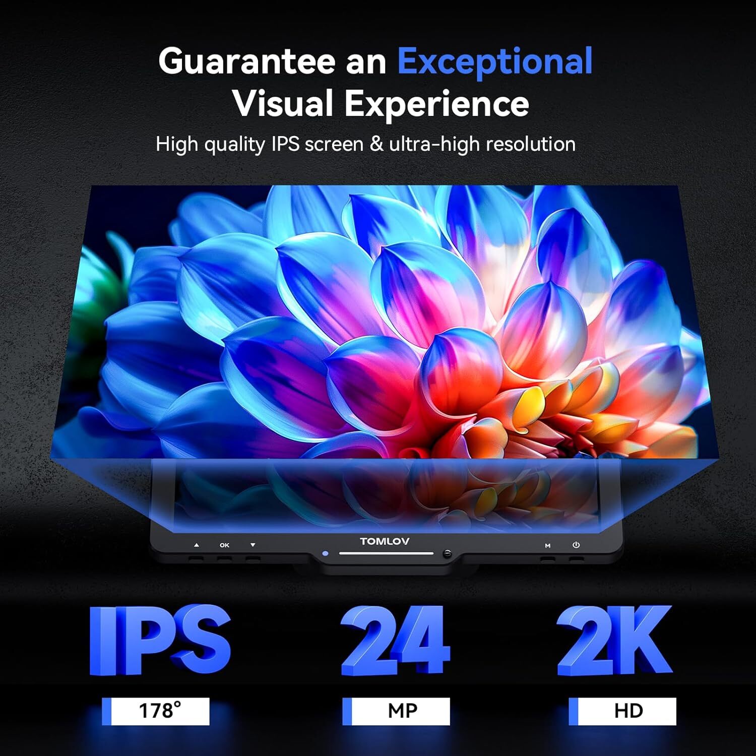 TOMLOV 2500X Digital Microscope 10" 24MP Entire Coin Microscope 14 LED Lights