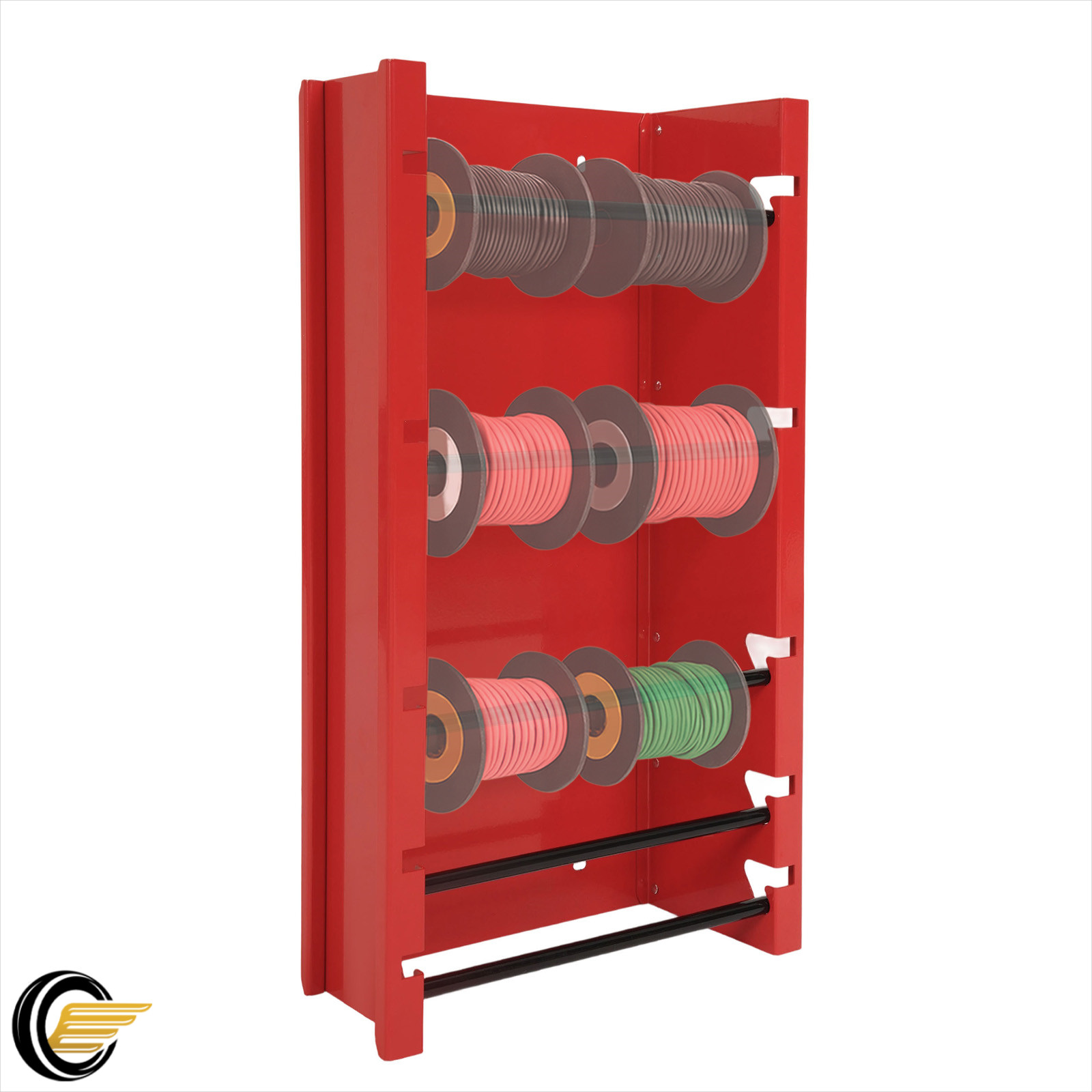 13.7X26X6" Wire Spool Holder Wall-Mounted Dispenser for Electrical Industrial