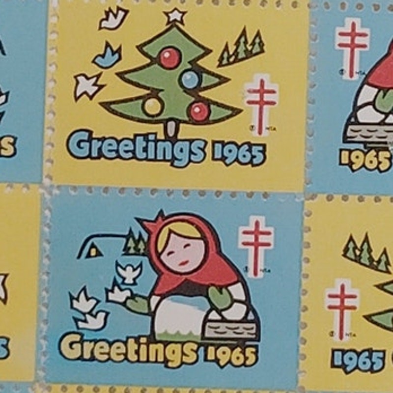 1965 Christmas Stamps - Tuberculosis & Resp. Disease Ass'n, Sheet of 70