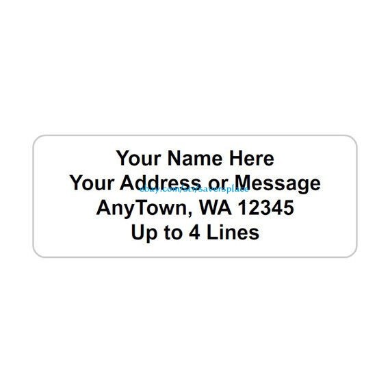 60 Personalized Return/Mailing Address labels  1" x 2.625" - Free USA Shipping