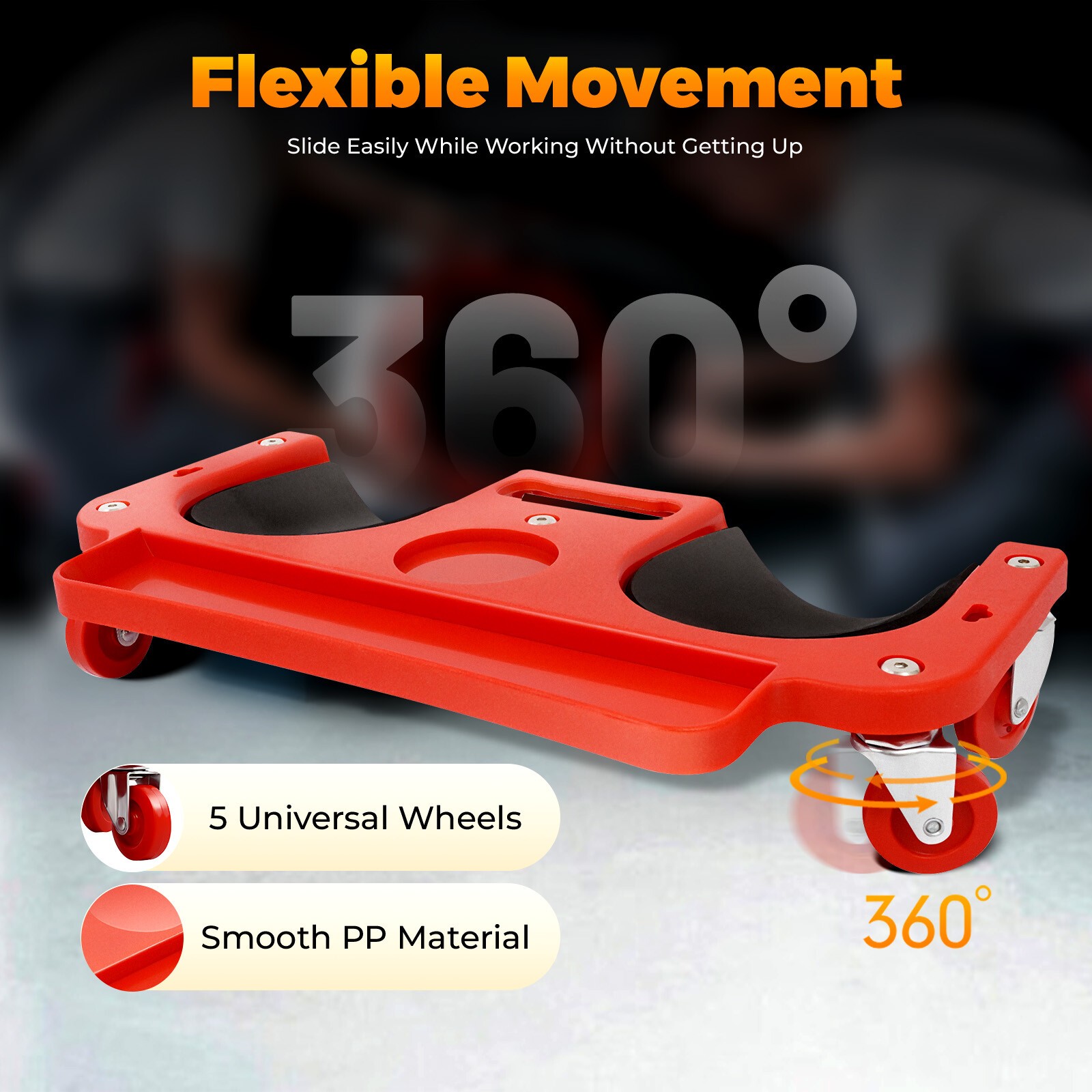 Universal Wheel Rolling Knee Cart Rolling Knee Pad for Mechanic Carpenter Floors