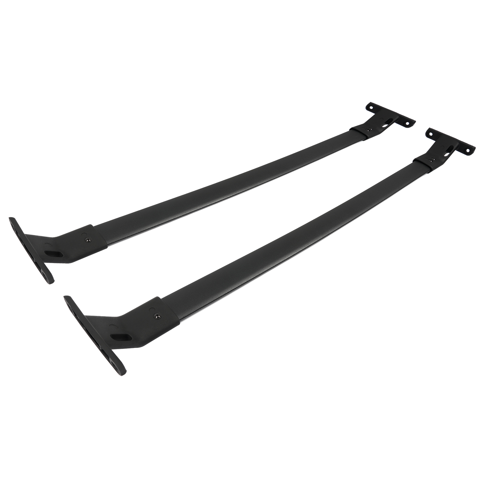 Roof Rack Rail Crossbars Black Set 2-pc w/ Hardware For Ford Expedition 18-24