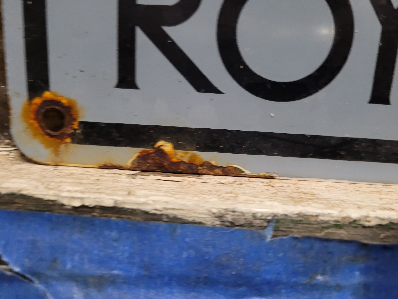 VINTAGE ROLLS ROYCE PORCELAIN SIGN BRITISH AUTOMOBILE DEALER LONDON CAR DEALER