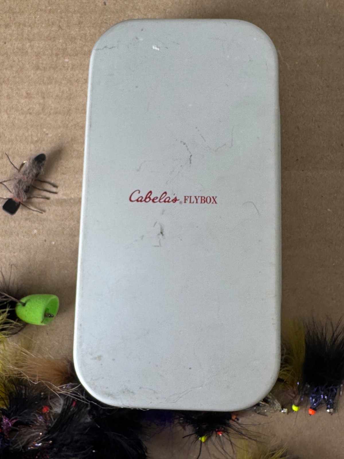 Cabelas Aluminum Fly Box + Over 100 Hoppers Beadheads Streamers Wheatley Clone