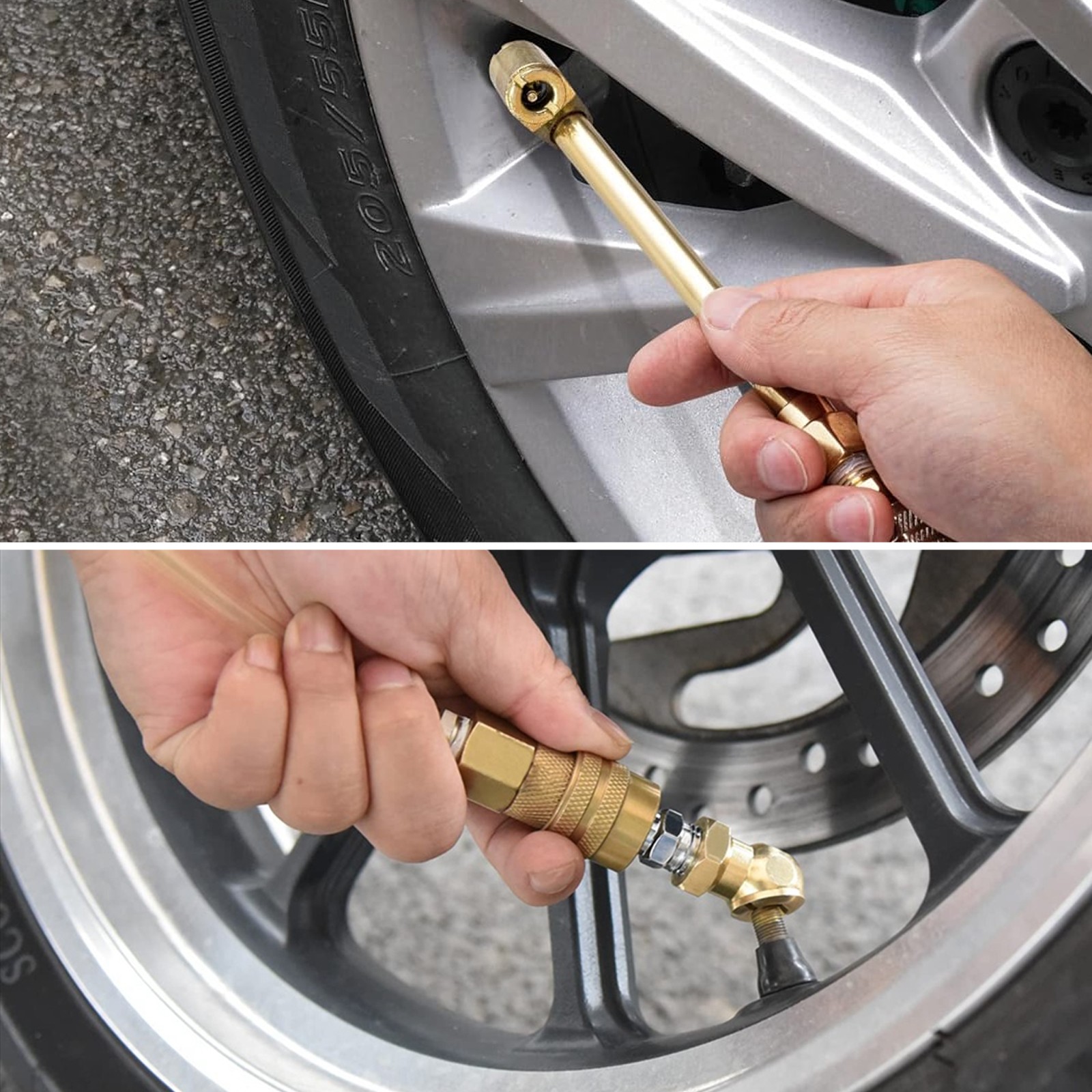 Dual Head & Ball-End Air Chuck Kit 1/4" NPT Thread, Quick Connect for Car Truck