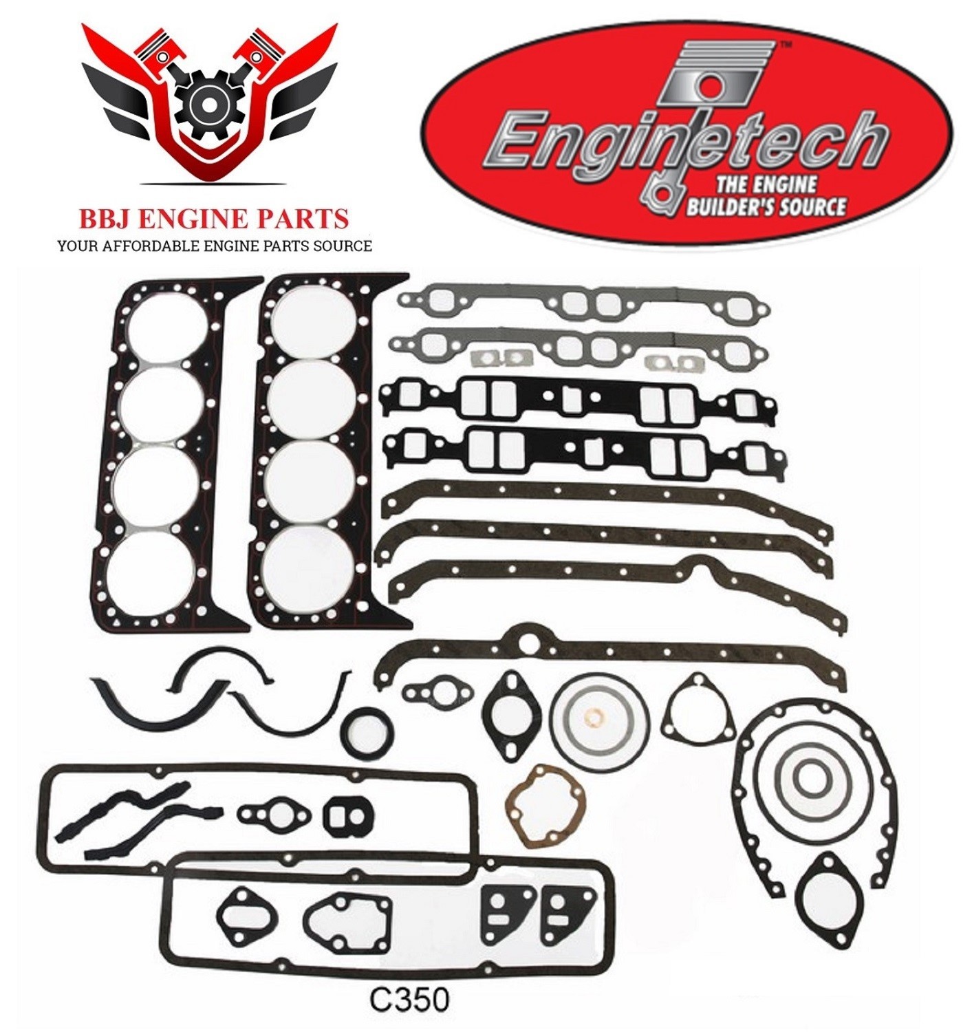 Chevrolet GMC SBC 283 307 327 350 5.7 1959–1985 Enginetech Rebuilder Gasket Set