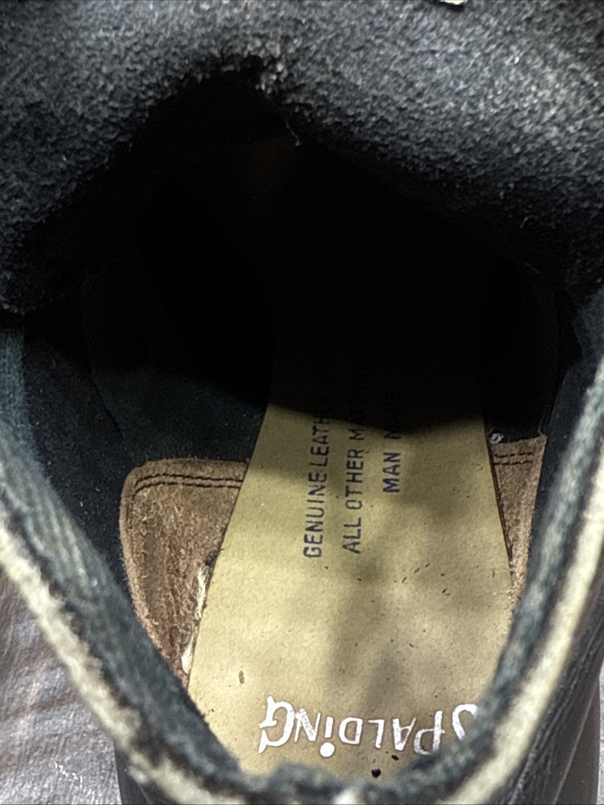 Vintage SPALDING LEATHER 1940s D Spot Bilt Black Football Shoes leather Cleats