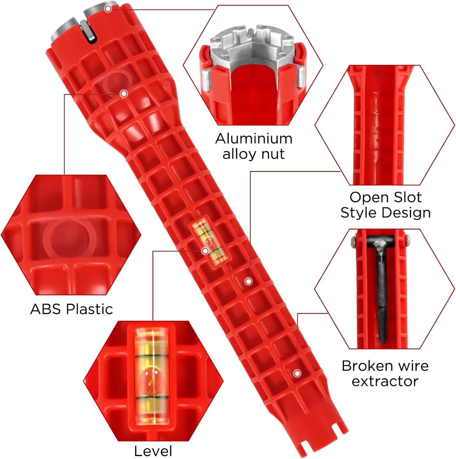 8 IN 1 Multi tool Faucet Sink Installer Pipe Wrench For Plumbers & Homeowners