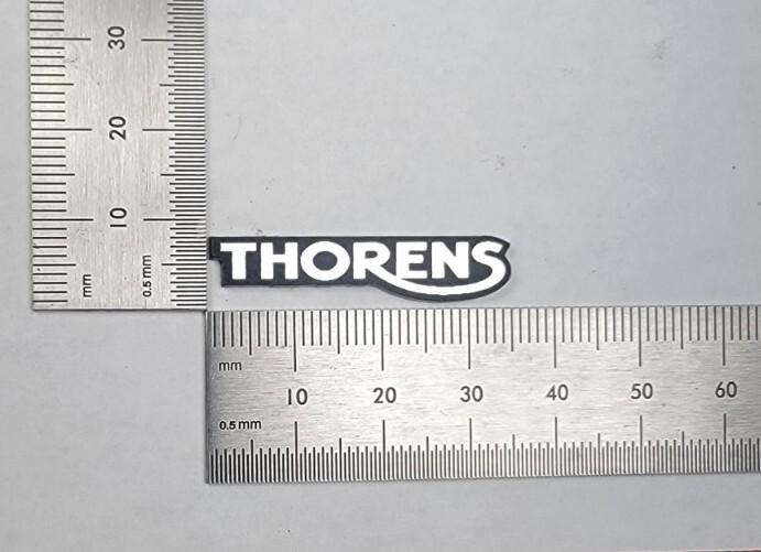 Thorens Badge Logo Emblem SILVER Custom Made Other Sizes Available
