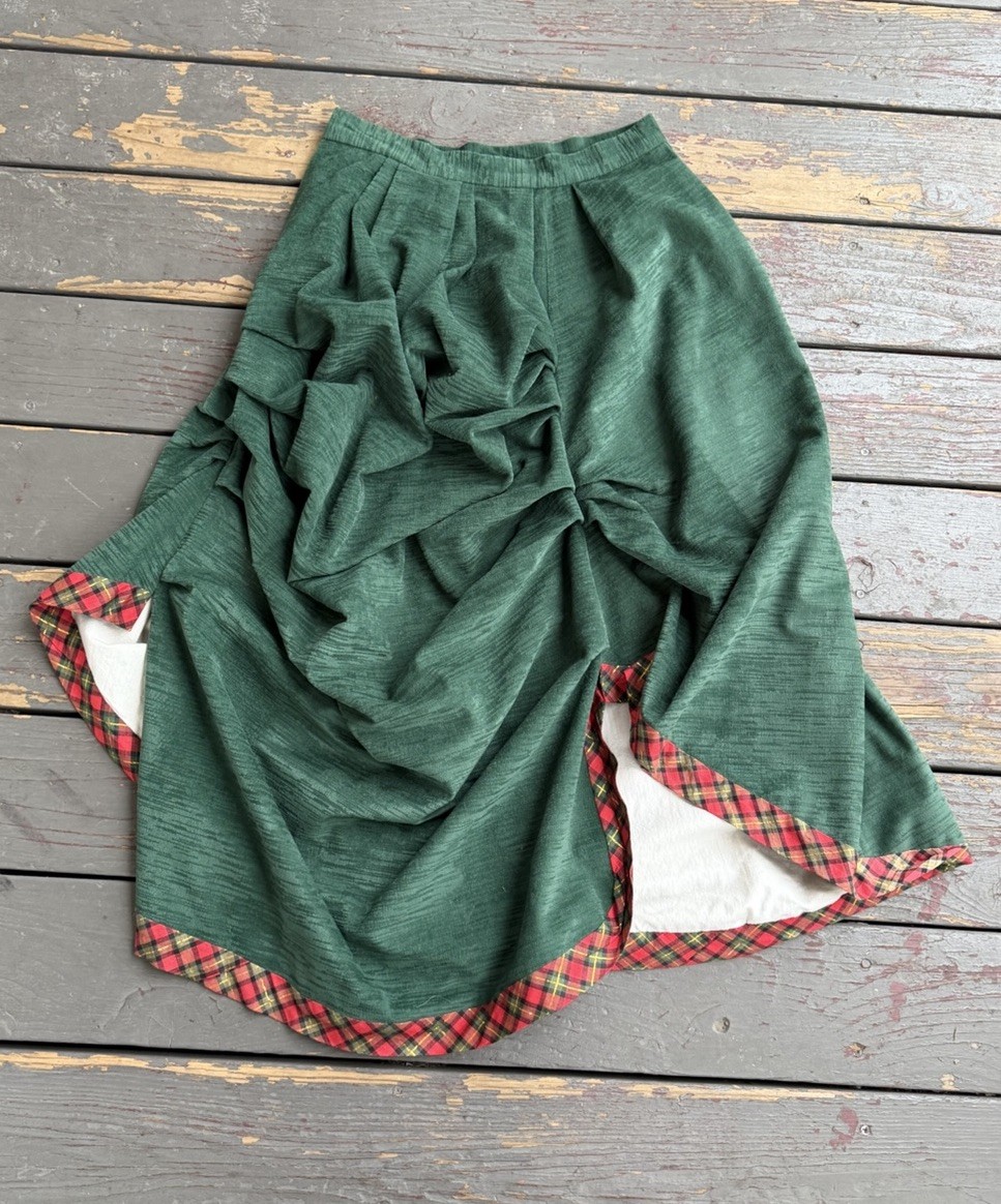 Victorian Christmas Costume 3-Piece Dickens Caroler Dress Bodice Skirt Set