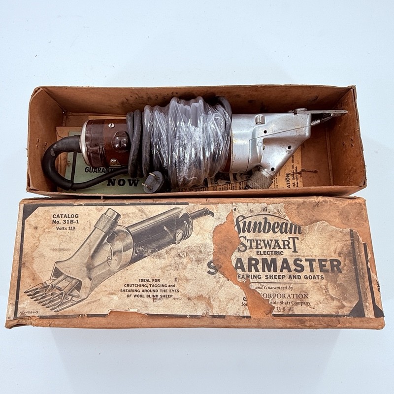 Vintage Sunbeam Stewart Shearmaster Electric Sheep & Goat Shears Model 31B-2