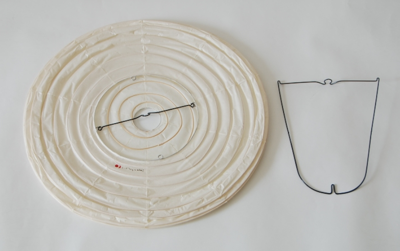 Isamu Noguchi Akari 50EN Pendant lamp Washi Light Shade With Frame 100% AUTH