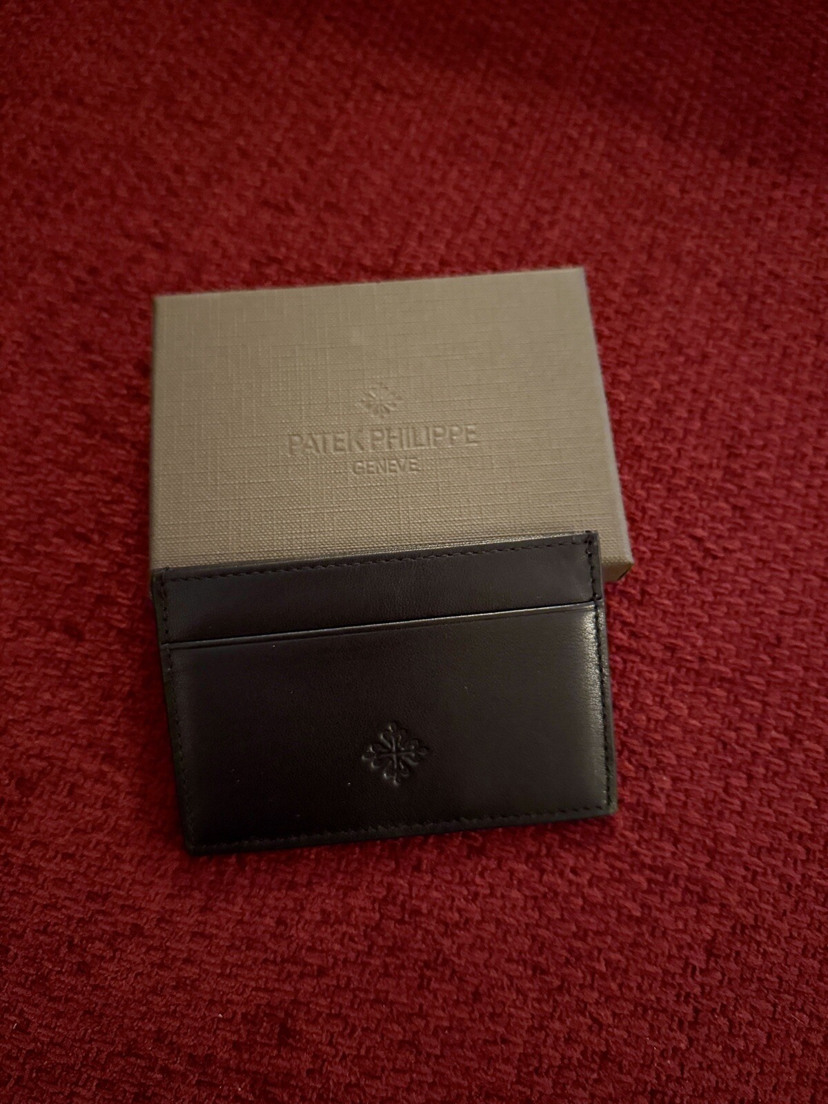 Patek Philippe Calatrava Black Calfskin Cardholder Card Wallet - AD VIP Gift