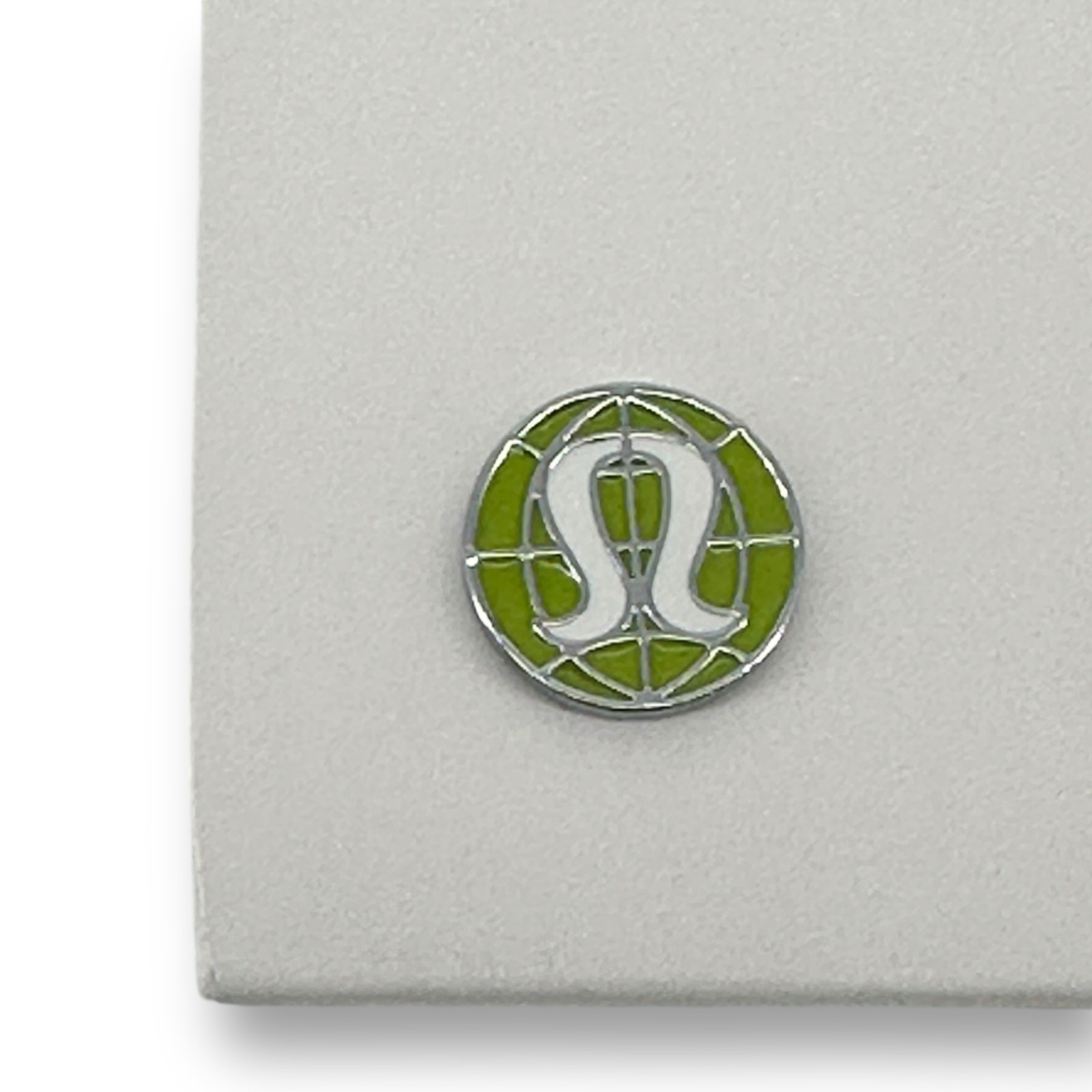 Lululemon Collectible Pins Badges Set Of Two Enamel Logo Mountains Lime Yellow