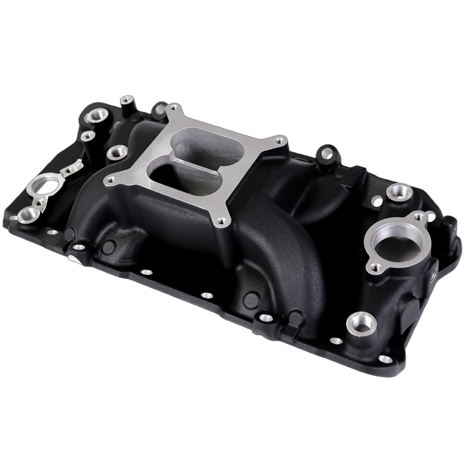 BBC 396-454 Dual Oval Port Air-Gap Intake Manifold For Big Block Chevy V8 Black