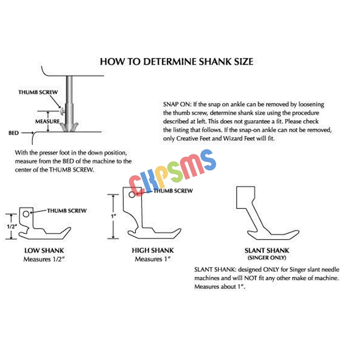 15PCS Snap-On Presser Feet Fit Singer, Brother, Janome, Elna Low Shank Sewing