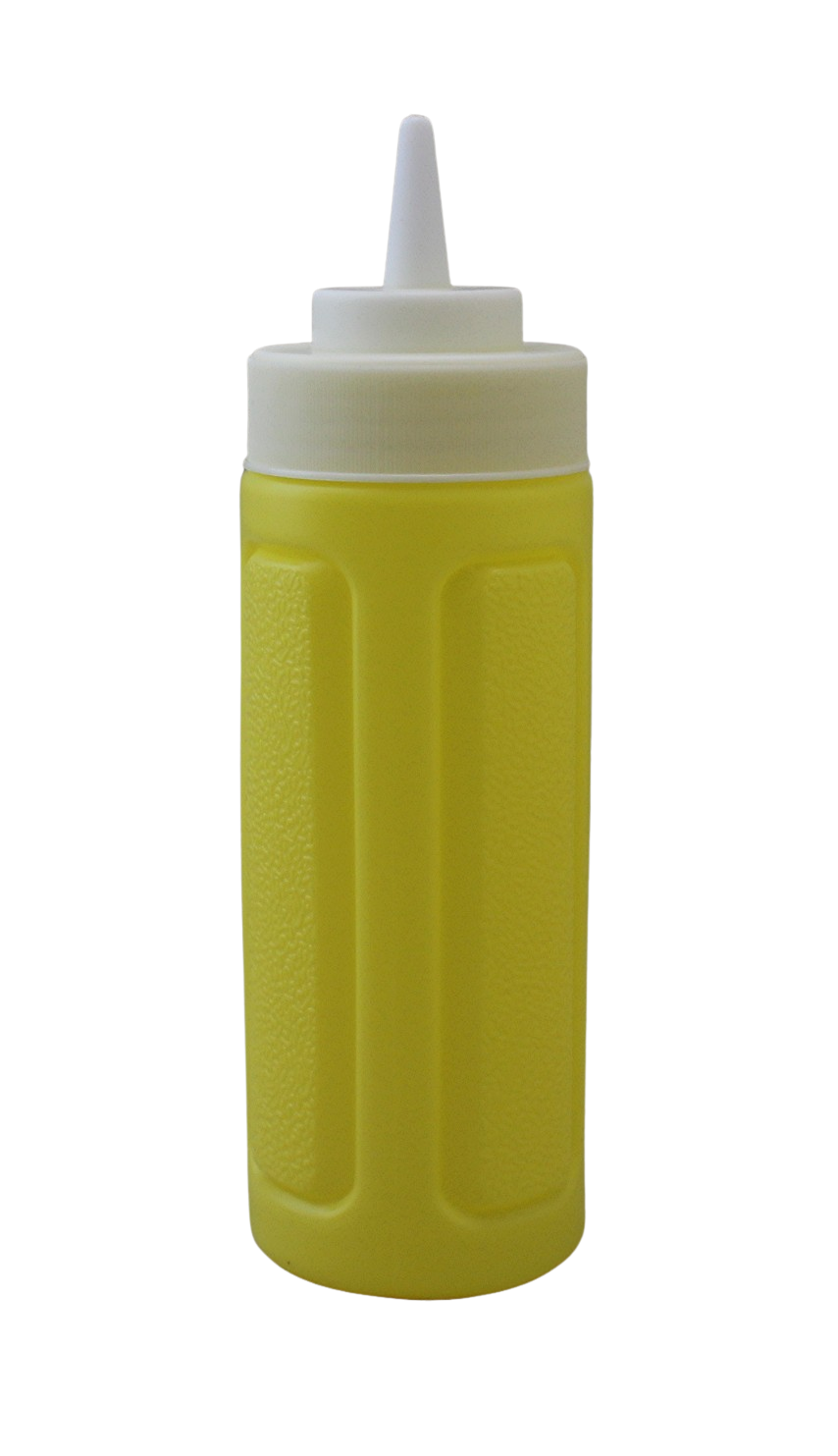 2 Piece Plastic Squeeze Mustard Ketchup Salad Dressing Condiment Set 10 Ounce