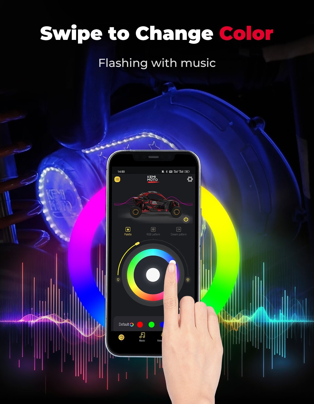 2207124 Outer Clutch Cover w/RGB Lights for Polaris RZR XP 1000 900 /4 Ranger