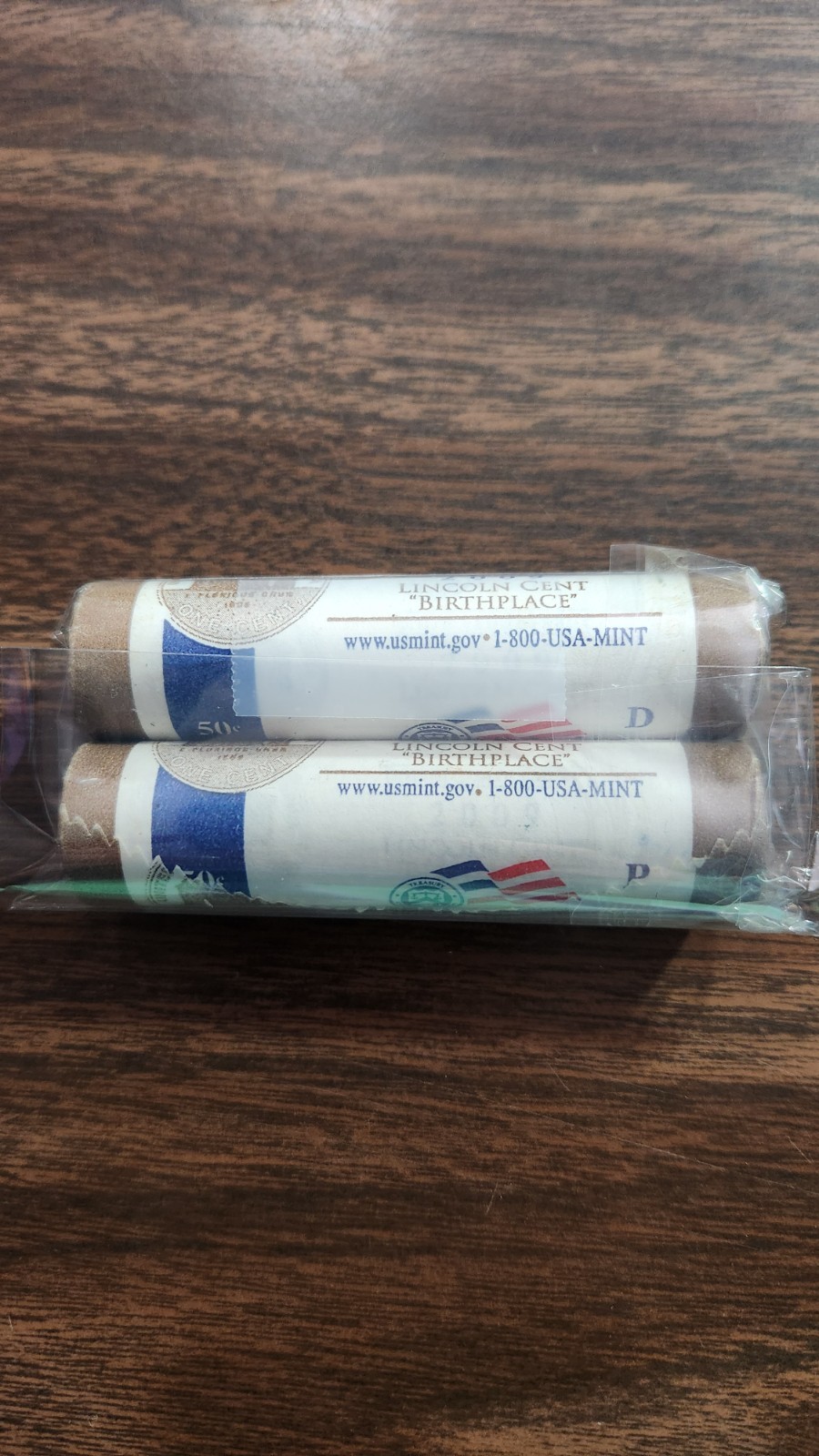 2009 P & D Lincoln Cents Birth place 2 Uncirculated Mint Rolls