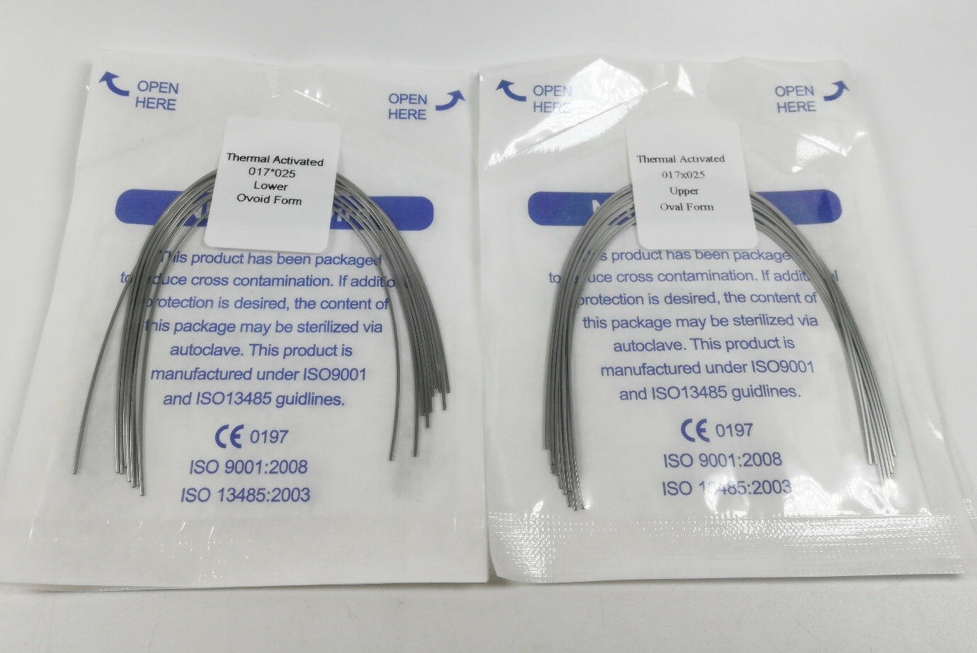 Orthodontic Thermal Activated Arch Wire NiTi Rectangular Ovoid Form 10pcs/Pack