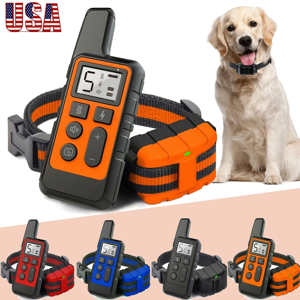 Dog Training Collar Pet Electric Shock Collar Waterproof with Remote For Dogs
