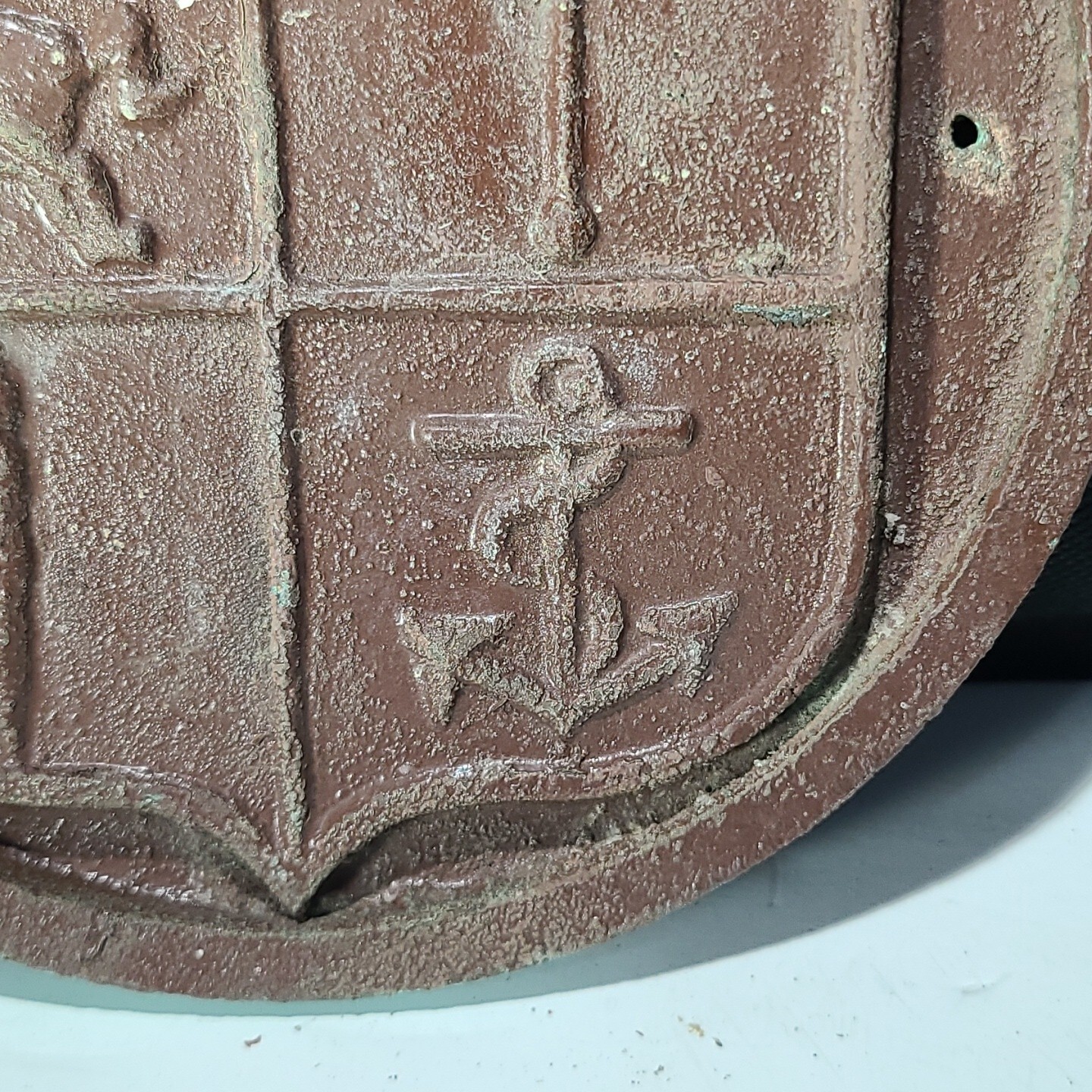 Bronze USS HERMITAGE LSD-34 USAT Navy War Ship Military Vtg Wall Plaque