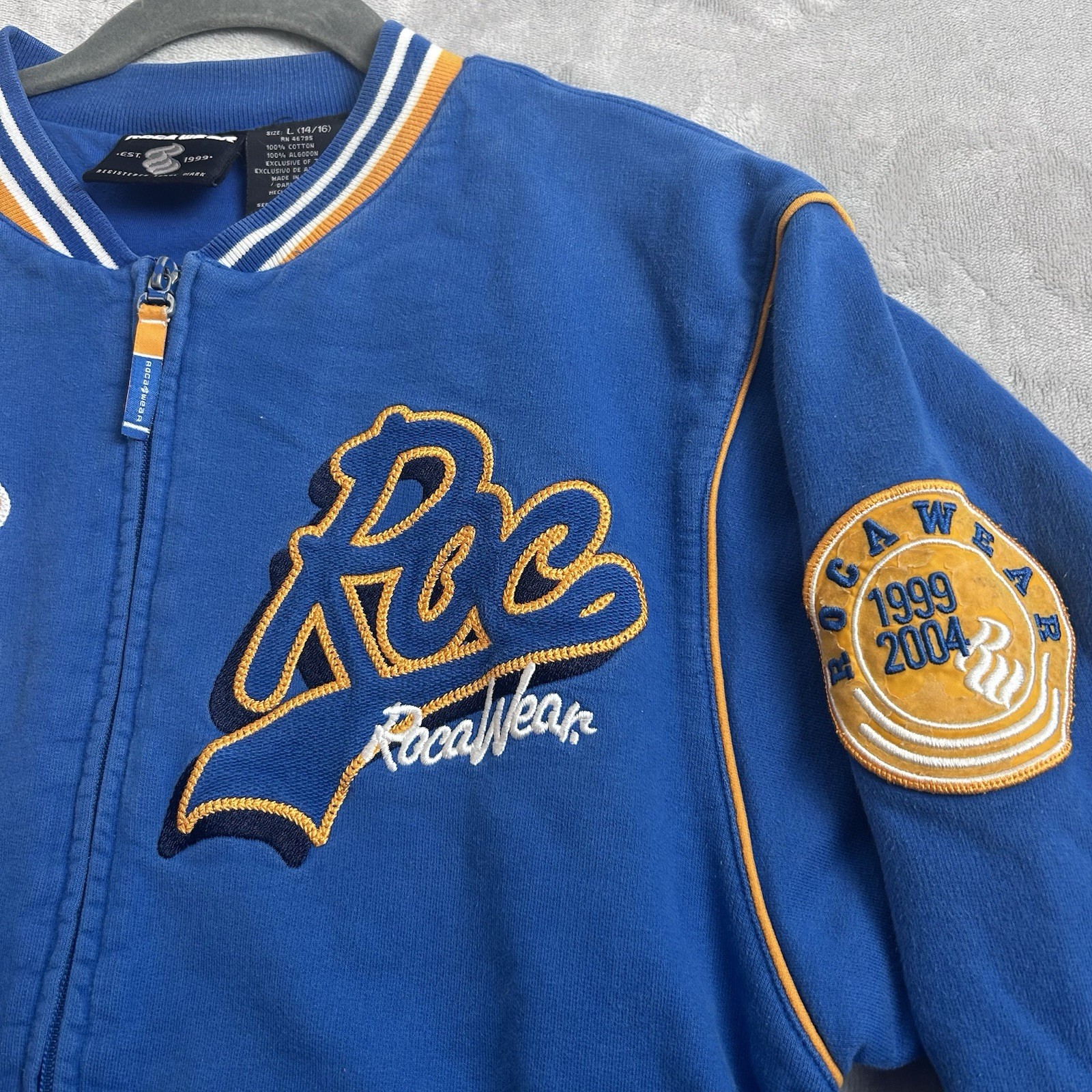 Vintage Rocawear Y2K Sweat Track Suit Set Large 14-16 Pre-Owned