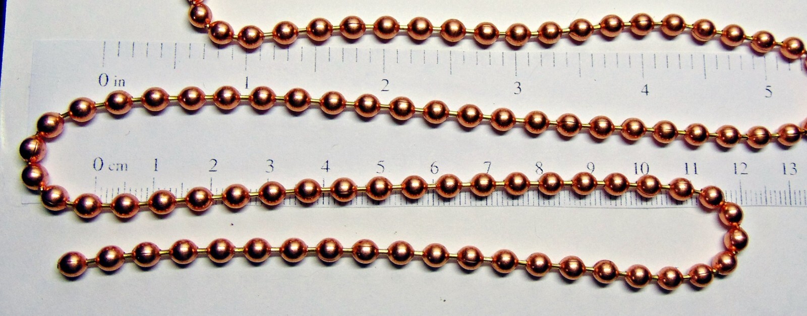 COPPER BALL #10 CHAIN Large 4.5mm Round bead ~ Bulk Lengths on Spools + Clasps