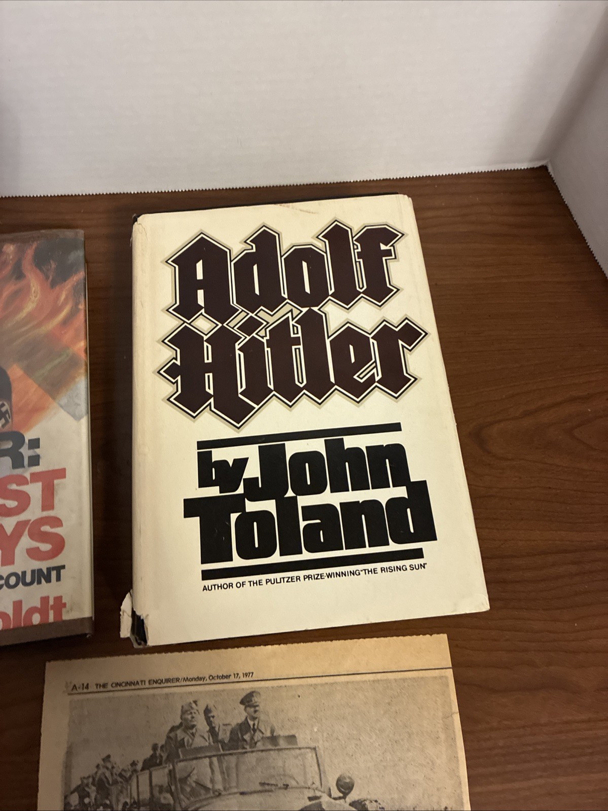 Adolf Hitler Books Plus Newspaper Clipping
