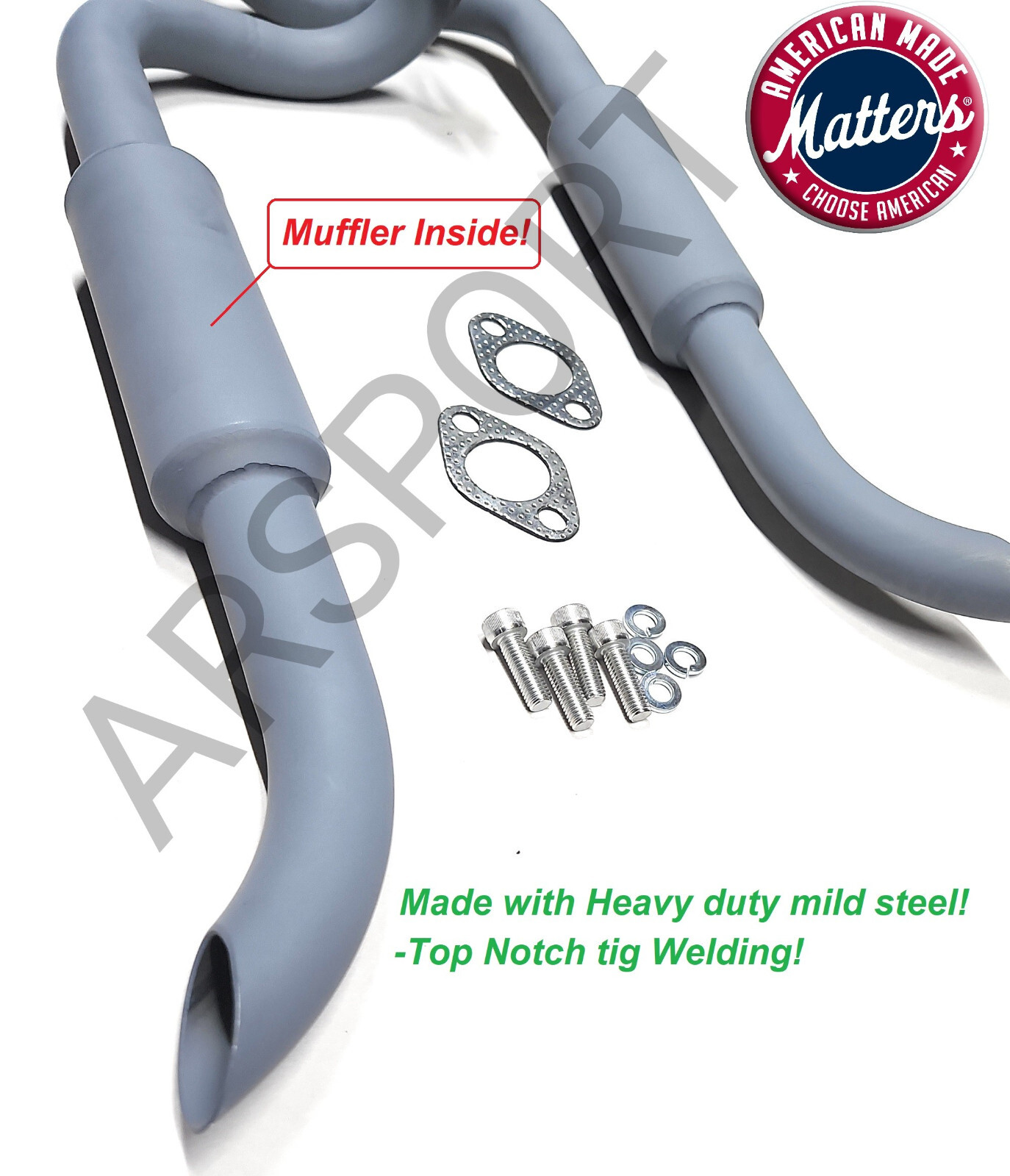 Exhaust pipes mufflers For Predator 670cc V-Twin, Small tractors Exhaust.