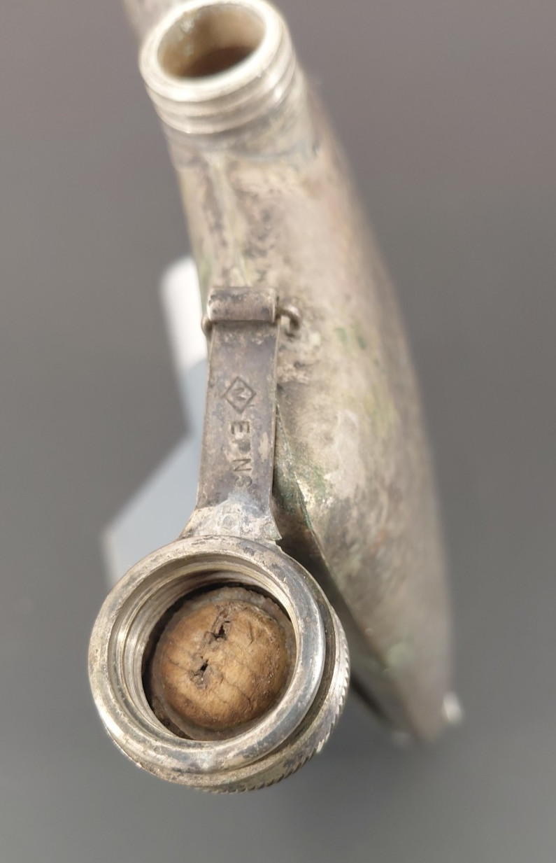 Vintage Hammered Silver Plate Hip Flask