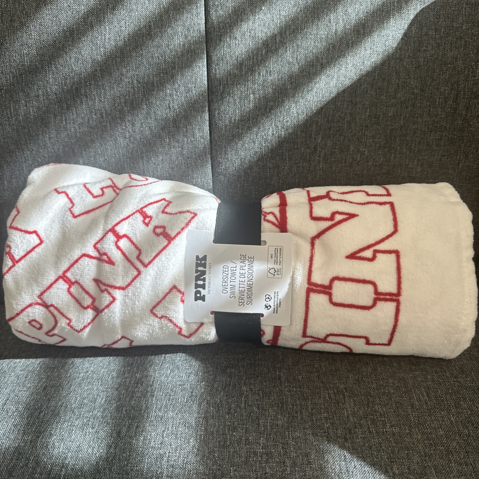 Victoria’s Secret PINK Love Pink Beach Towel - New With Tag