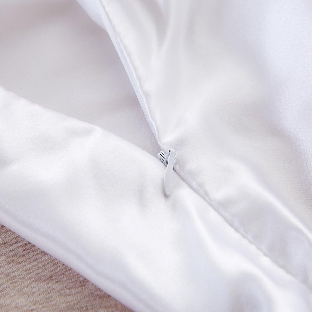 2 Satin Pillowcase with Zipper Silky Satin for Hair & Skin ALL COLORS ALL SIZES