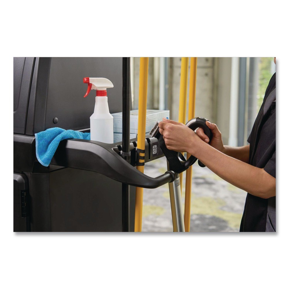 Rubbermaid Commercial 2202571 Plastic Vacuum Holder - Black (6/Carton) New