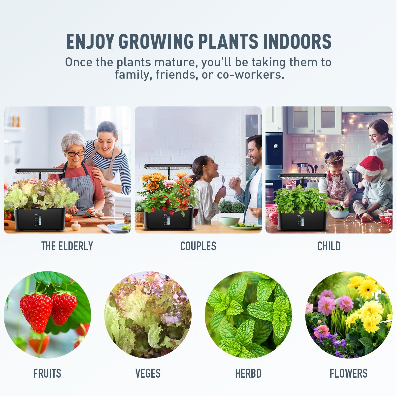 Ahopegarden 50pcs Hydroponic Pods Kit Compatible with AeroGarden Herb Kits w...