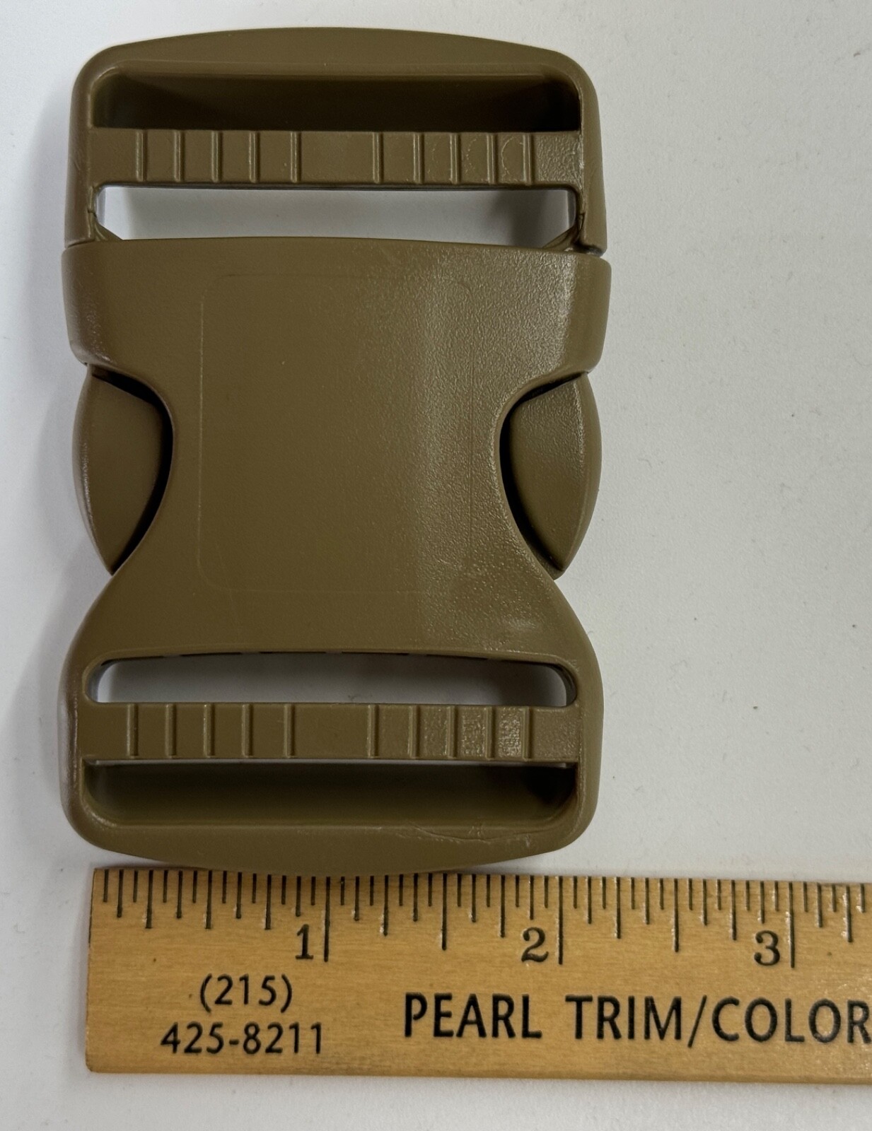 2 Inch ITW TSR 200 Side Release Buckle Heavy Duty USA Made Plastic Webbing Tan
