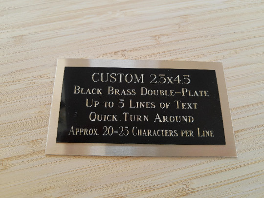 2.5"x4.5" Brass Double Plate FREE Engraving Name Plate/Plaque Award-Trophy