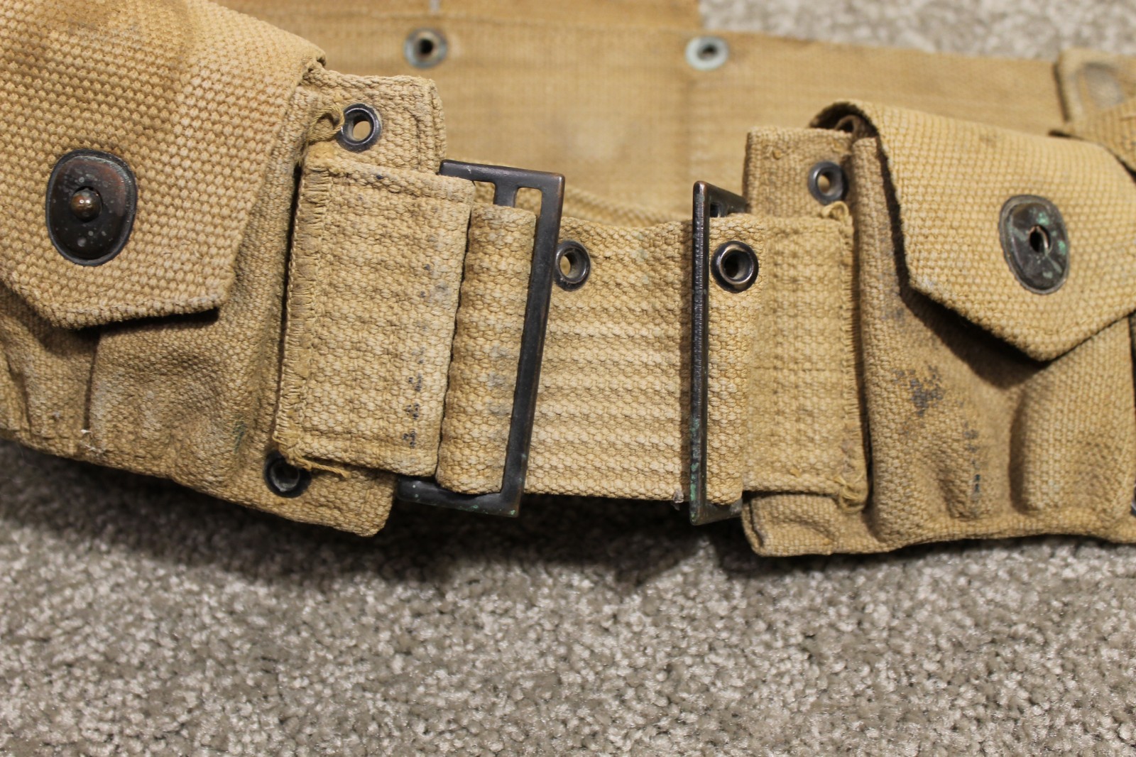 Original US WWI Ammo Ammunition Cartridge Belt Russell 1918 WW1