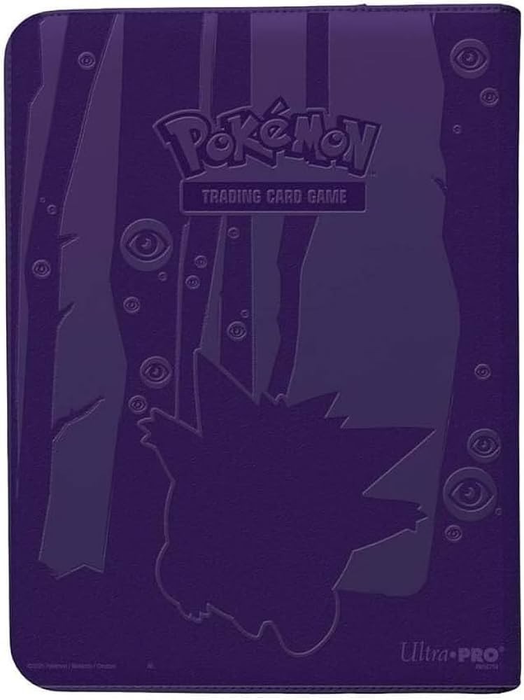 Pokemon PREMIUM Elite Zipped Binder - Ultra PRO Side Loading 9 Pocket - Gengar