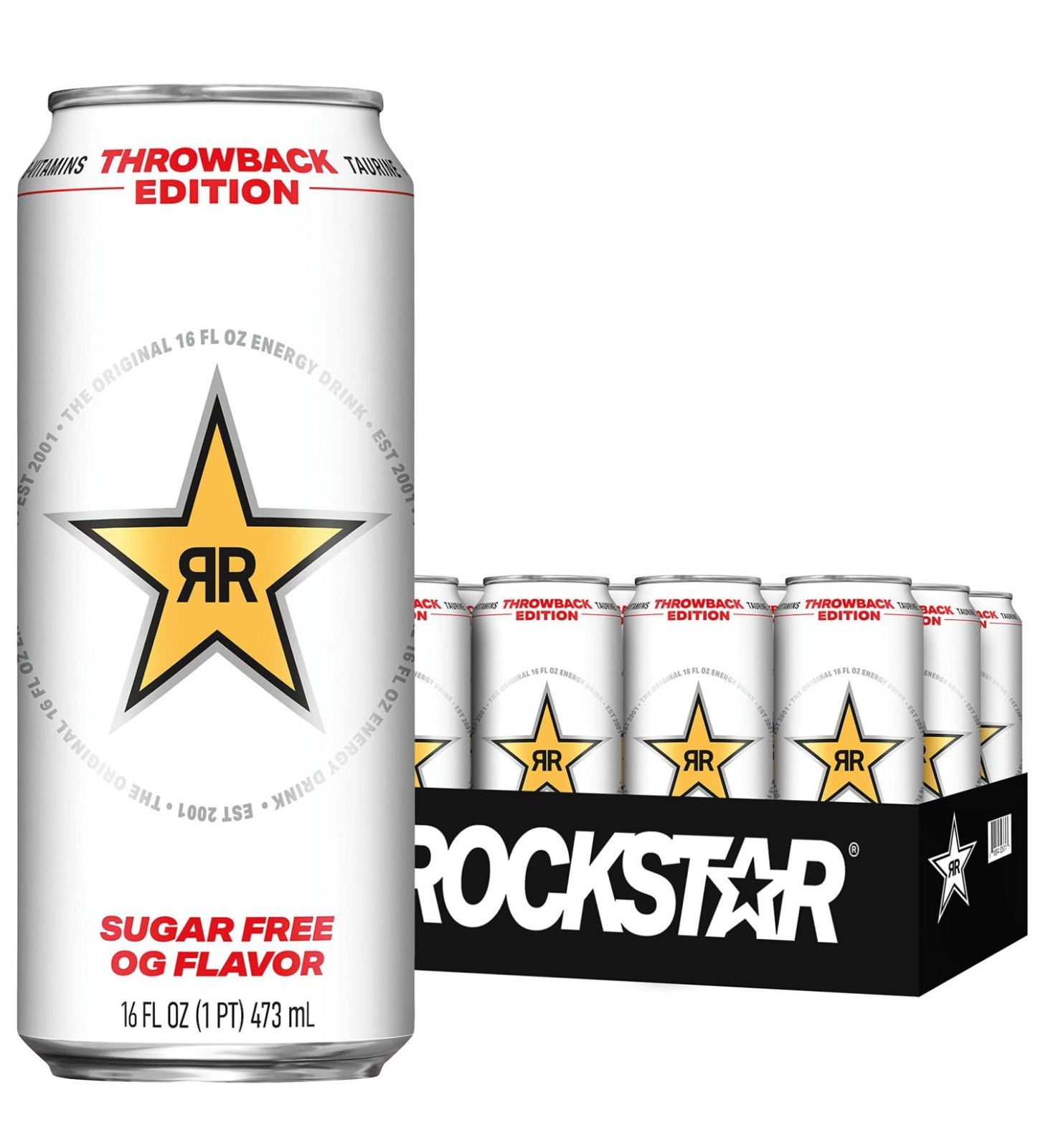 Rockstar Energy Drink OG Throwback Edition Sugar Free, 16oz (12pack) - Limited